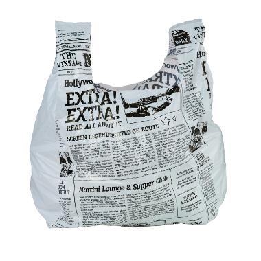 Bærepose T-shirt Old News 300/90x515mm 1000 stk/krt