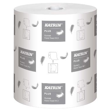 Håndklæderulle Katrin Plus Hvid System M2 2-lag 140 m 6 rl/krt