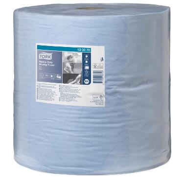 Aftørringsrulle Tork Kraftig Industri W1 2-lag 36.9 cm x340 m Blå 1 rl/krt