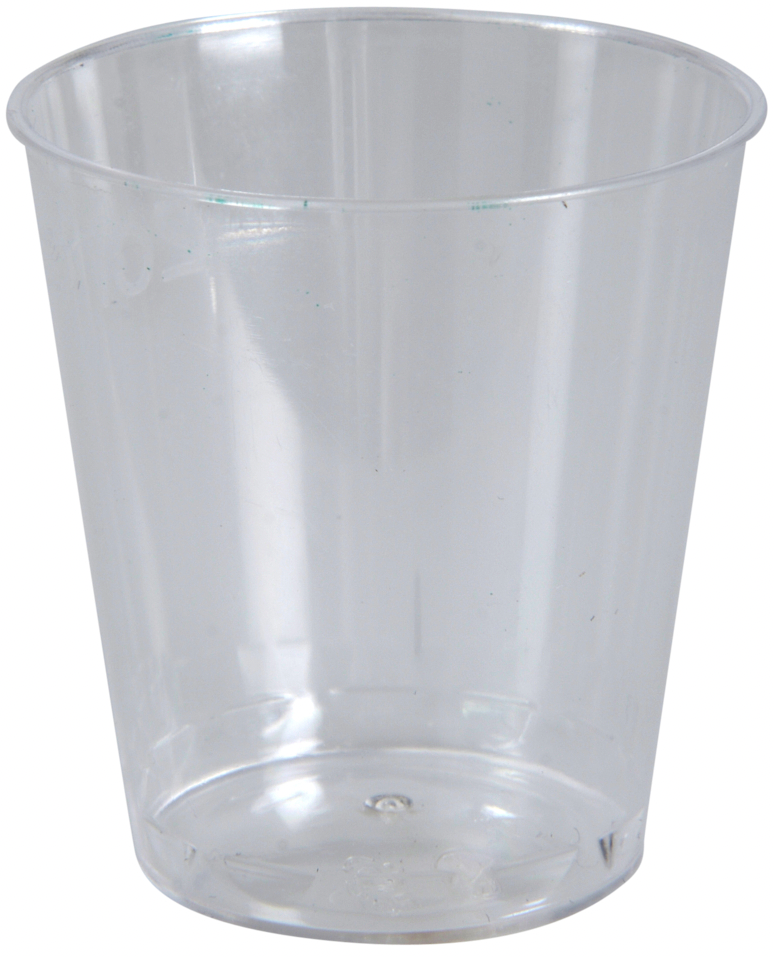 Shotglas, 4cm, Ø3,3cm, 2 cl, 3 cl, klar, PS 1000 stk/krt