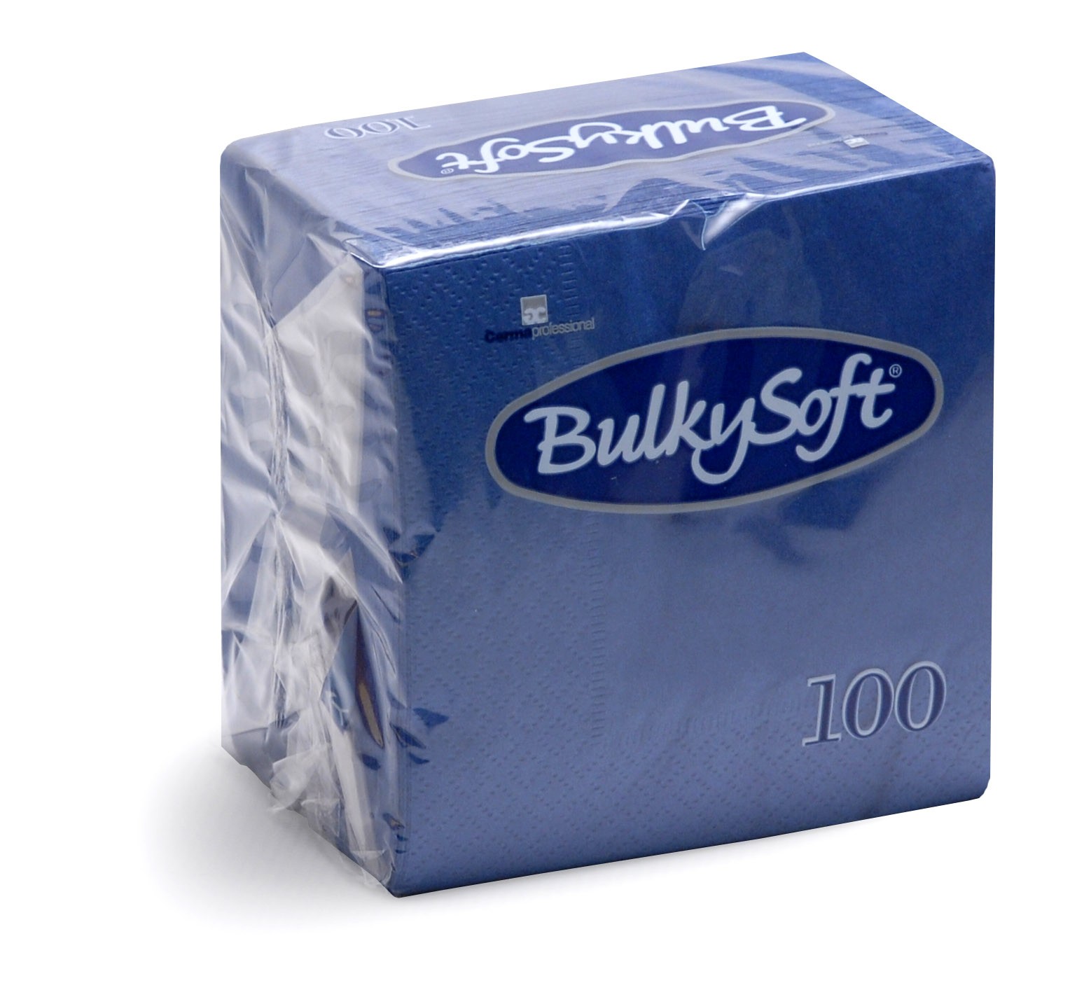 BULKYSOFT SERVIET BLÅ 40X40, 3 LAG, 100X10 PK/KRT