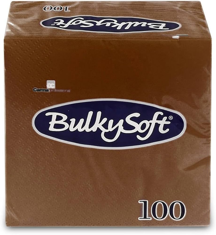 BULKYSOFT SERVIET BRUN 40X40, 3 LAG, 100X10 PK/KRT