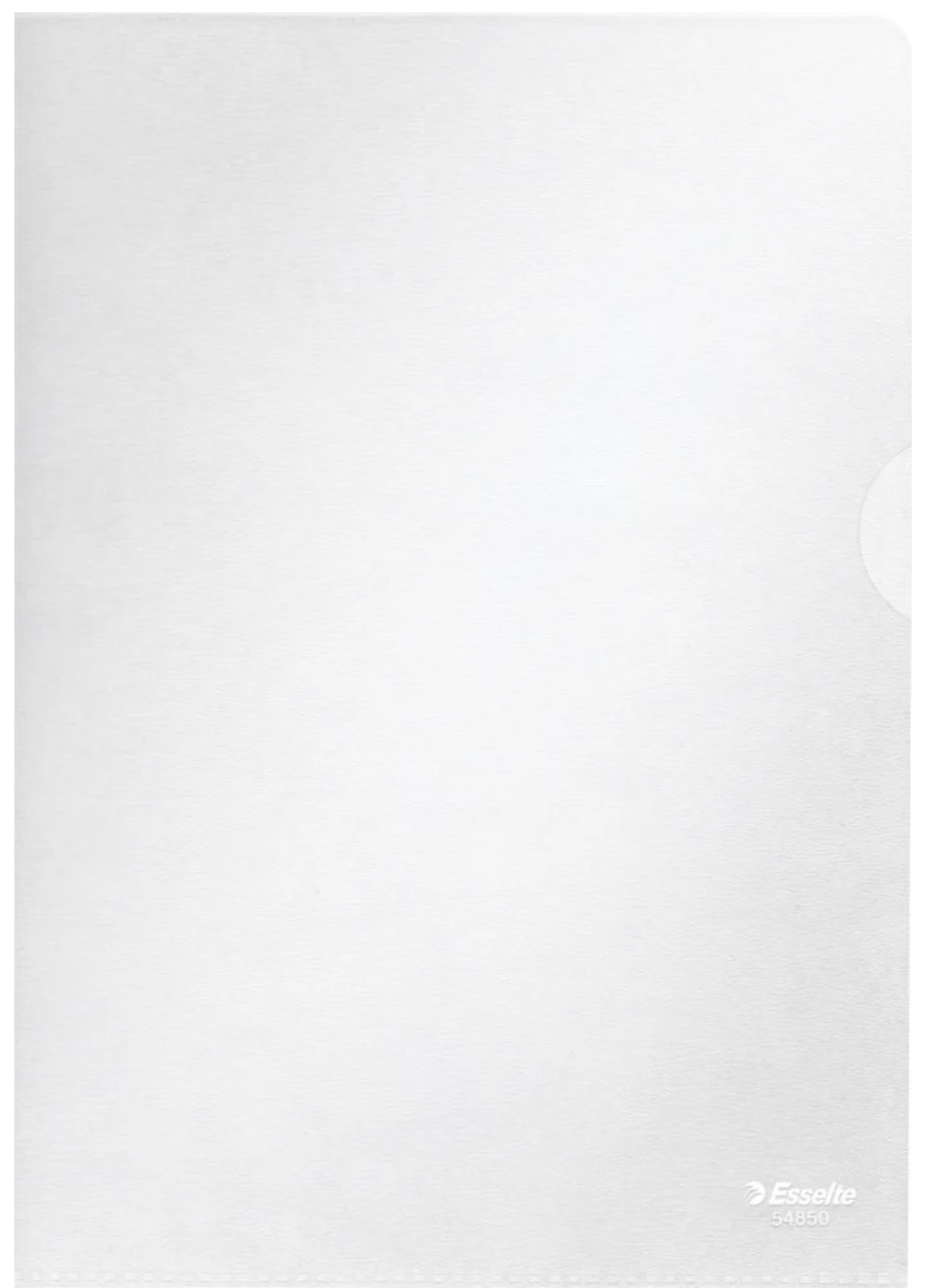 Plastomslag Esselte A4 0,105mm åben top/højre 100stk/pak  