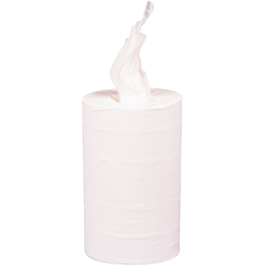 Håndklæderuller, neutral, 2-lags, 72 m x 20 cm, Ø13cm, hvid, 100% nyfiber - 12 stk/krt