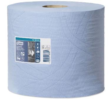 Aftørringsrulle Tork W1/W2 3-lag 23.5 cm x119 m Blå 2 rl/krt