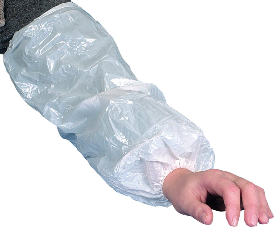 Ærmemanchet, 40x22cm, 20 micron, hvid, LDPE, usteril 100 stk/pk