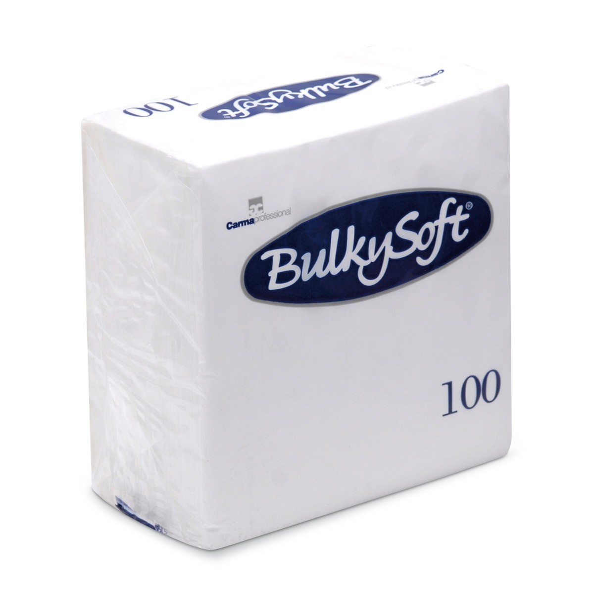 BULKYSOFT SERVIET HVID 38X38, 2 LAG, 100x20 PK/KRT