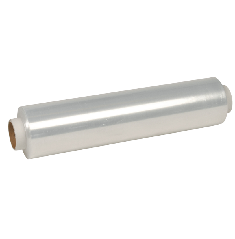 PE film, 300m x 30cm, 9 my, klar, uperforeret - 4 rl/krt